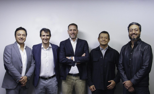 Archivo - Javier L&oacute;pez, presidente del consejo y socio accionista de Ironbit; Pablo Argaiz, dir. De operaciones de Babel; Tony Olivo, CEO de Babel; Ricardo Arriaga, jefe de Innovaci&oacute;n y socio accionista de Ironbit e Isaac Farca, socio accionista de Ironbi