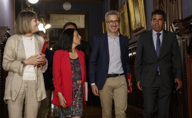 Archivo - Mª José Salvador, Rebeca Torró, Arcadi España y Carlos Mazón, en una imagen de archivo