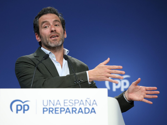 Archivo - El portavoz del PP, Borja Sémper, interviene durante la rueda de prensa posterior a la reunión del Comité de Dirección del Partido Popular, en la sede nacional del PP, a 5 de junio de 2023, en Madrid (España). Durante la rueda de prensa, el port