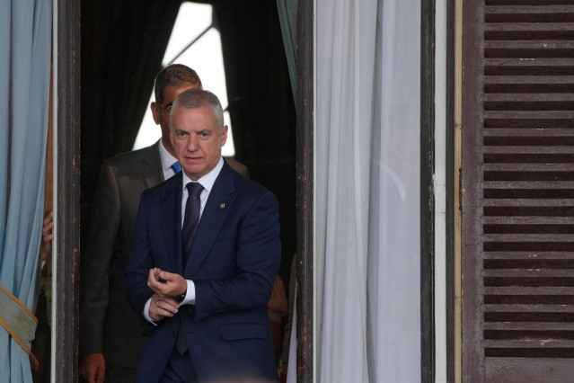 El Lehendakari, Iñigo Urkullu, a su llegada para el inicio del nuevo curso político, en el Palacio de Miramar, a 29 de agosto de 2023