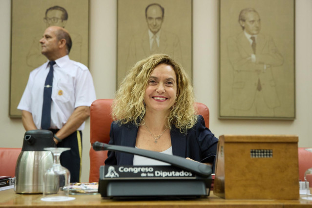Archivo - La expresidena del Congreso,, Meritxell Batet, en una reunión de la Diputación Permanente