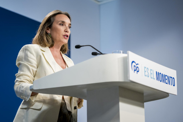 La secretaria general del Partido Popular, Cuca Gamarra, a 9 de agosto de 2023, en Madrid (España).