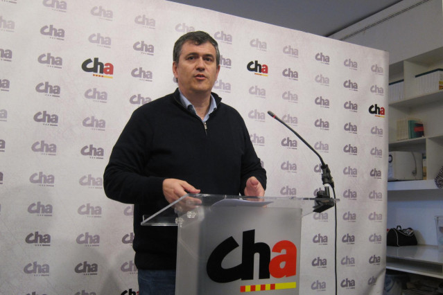 Archivo - El presidente de Chunta Aragonesista, Joaquín Palacín.