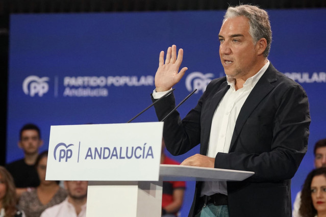 El coordinador general del PP, Elías Bendodo, en el acto de inicio del curso político del PP andaluz en Torremolinos (Málaga).