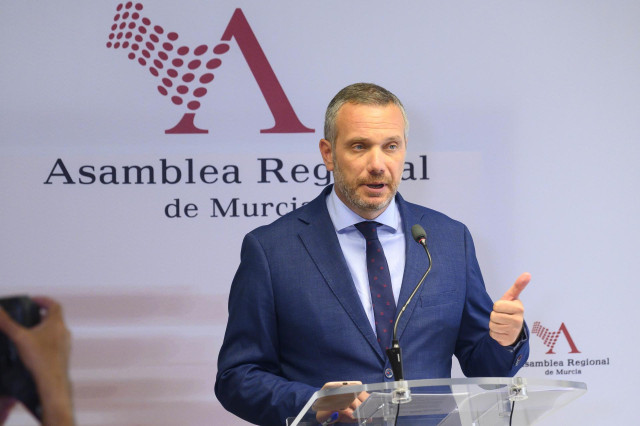 Archivo - El portavoz del PP en la Asamblea Regional, Joaquín Segado