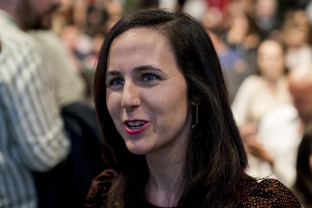 La secretaria general de Podemos y ministra de Derechos Sociales y Agenda 2030 en funciones, Ione Belarra, durante el acto de aniversario del Consejo de la Juventud de España, en CaixaForum Madrid, a 2 de septiembre de 2023, en Madrid (España). El Consejo