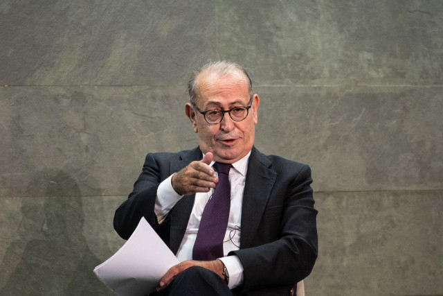 Archivo - El presidente de la Fundación para la Libertad, Nicolás Redondo, interviene en el debate ‘El papel del periodismo en el escenario del poder’, a 20 de octubre de 2021, en Madrid (España). La Fundación Rafael del Pino organiza este debate sobre pe