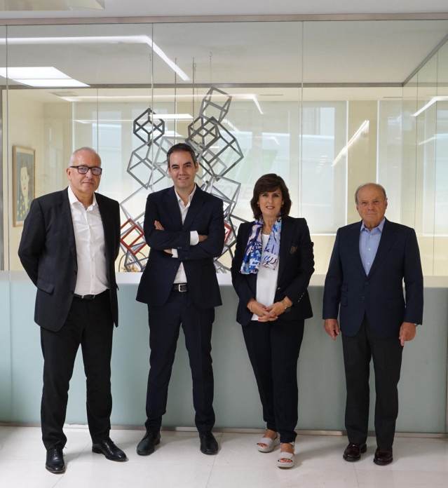 Ricardo del Corte (Director LKS Next GobTech), Borja Foncillas (Presidente de Analistas Financieros Internacionales), Elena Zarraga (Directora General LKS Next) y Juan Brea (Director de Afi STA).