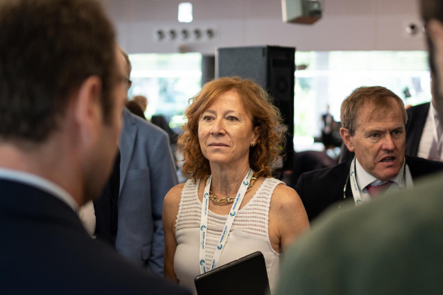 Archivo - La subgobernadora del Banco de España, Margarita Delgado, a su llegada al evento Madrid AML/VFT Conference, a 30 de junio de 2023, en Madrid (España).
