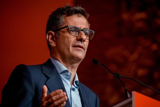 Archivo - El ministro de la Presidencia, Relaciones con las Cortes y Memoria Democrática, Felix Bolaños, interviene durante la inauguración del evento Taleñt 2023, en la Real Fábrica de Tapices, a 21 de junio de 2023, en Madrid (España).