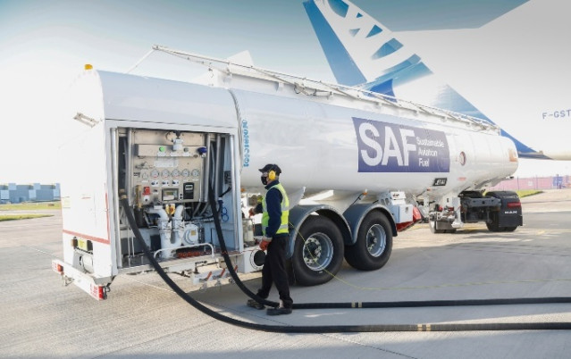 Airbus se asocia con DG Fuels para fomentar la producción sostenible de combustible de aviación en Estados Unidos.