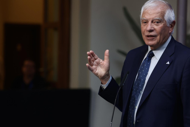 El alto representante de la Unión Europea para Asuntos Exteriores y Política de Seguridad Josep Borrell, durante su comparecencia tras la reunión informal de cooperación al desarrollo de ministros de la UE a 05 de septiembre del 2023 en Cádiz (Andalucía,