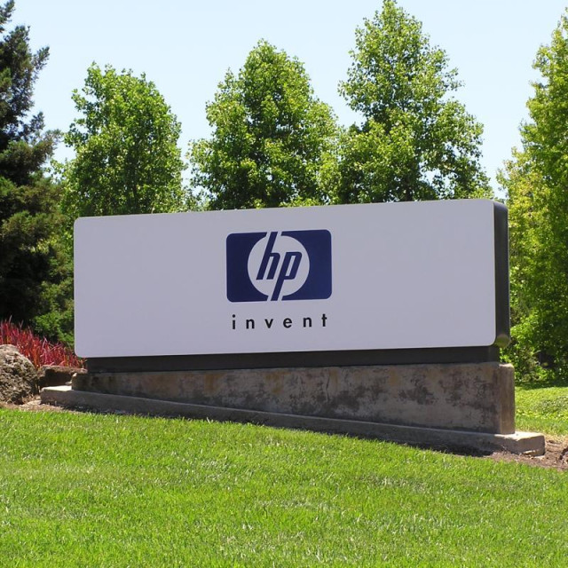 Archivo - Logo de Hewlett Packard (HP)
