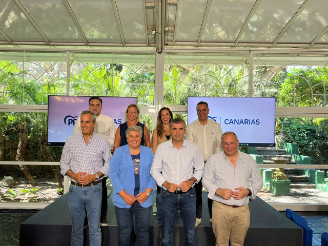 El vicesecretario de Organización del PP, Miguel Tellado, asiste al acto de inicio del nuevo curso político del PP de Canarias celebrado hoy sábado en el municipio de Arucas, en Gran Canaria