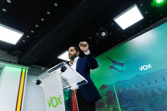El secretario general de Vox, Ignacio Garriga, a 11 de septiembre de 2023, en Madrid (España).