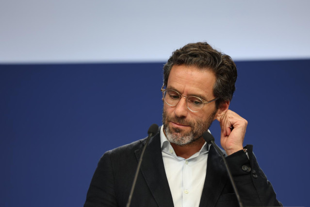 El vicesecretario de Cultura y Sociedad Abierta del Partido Popular, Borja Sémper, ofrece una rueda de prensa posterior a la reunión del Comité de Dirección del Partido Popular, en la sede del PP, a 18 de septiembre de 2023, en Madrid (España). Durante la
