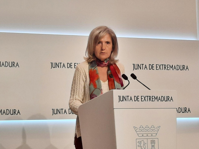 La portavoz de la Junta, Victoria Bazaga, en la rueda de prensa posterior al Consejo de Gobierno.