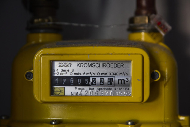 Archivo - Un contador de gas, en una imagen del archivo.