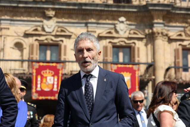 Día de la Policía Nacional en la Plaza Mayor de Salamanca con la presencia del ministro Marlaska