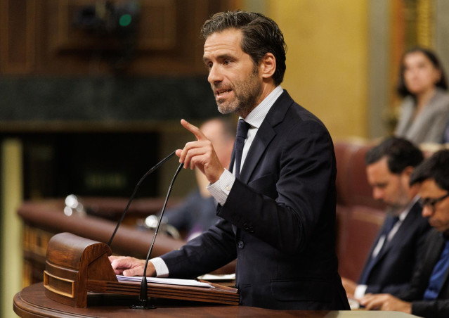 El vicesecretario de Cultura y Sociedad Abierta del Partido Popular y diputado, Borja Sémper, interviene durante una sesión plenaria, en el Congreso de los Diputados, a 21 de septiembre de 2023, en Madrid (España). El portavoz del PP y vicesecretario de C
