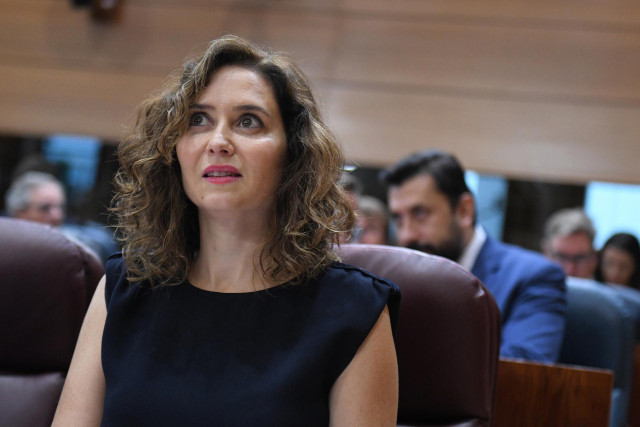 La presidenta de  la Comunidad de Madrid, Isabel Díaz Ayuso, durante una sesión plenaria en la asamblea madrileña,  a 21 de septiembre
