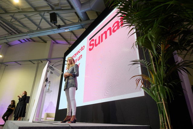 La vicepresidenta segunda y ministra de Trabajos y Asuntos Económicos, Yolanda Díaz, participa en un acto de Sumar en Espacio Rastro, a 23 de septiembre de 2023, en Madrid (España).