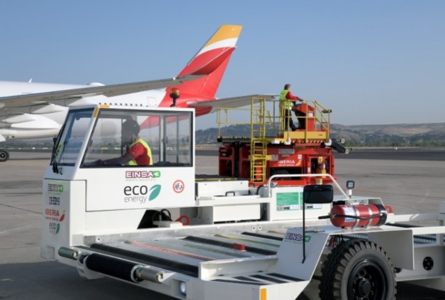 Archivo - El 'handling' de Iberia.