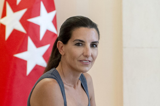 La portavoz de VOX en la Asamblea de Madrid, Rocío Monasterio, durante una reunión con la presidenta de la Comunidad de Madrid, en la Real Casa de Correos, a 11 de septiembre de 2023, en Madrid (España).