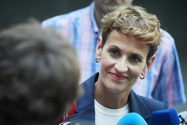 Archivo - La secretaria general del PSN y presidenta del Gobierno de Navarra, María Chivite.