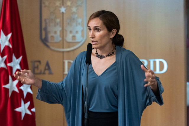 La portavoz de Más Madrid en la Asamblea de Madrid, Mónica García, ofrece declaraciones durante un pleno ordinario, en la Asamblea de Madrid, a 14 de septiembre de 2023, en Madrid (España).
