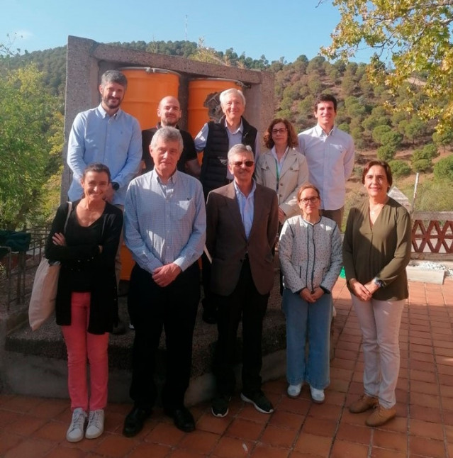 Representantes de la Subdirección General de la Energía del Miteco y de Enresa durante su visita a El Cabril.