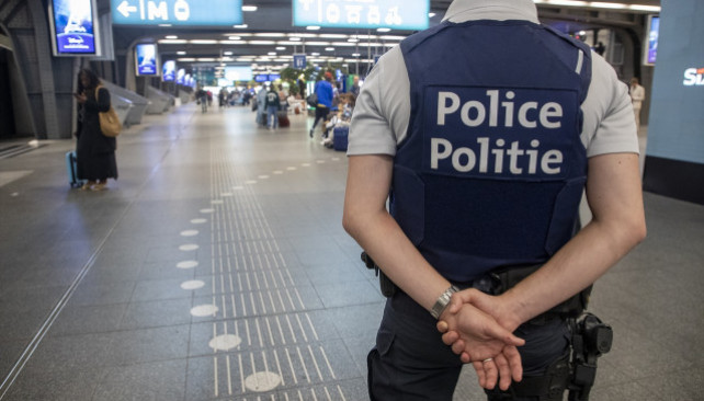 EuropaPress 5509753 august 26 2023 brussels belgium illustration picture shows police officers
