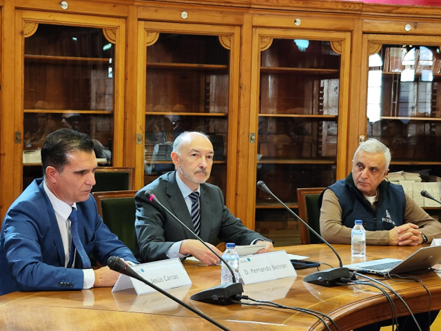 El delegado del Gobierno en Aragón, Fernando Beltrán, en la Jornada para INTERPOL - Proyecto 'Formatrain'