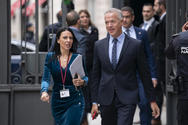 El expresidente del Senado Ander Gil, a su llegada al acto de jura de la Constitución ante las Cortes Generales, en el Congreso de los Diputados, a 31 de octubre de 2023, en Madrid (España). La Princesa Leonor jura hoy la Constitución ante las Cortes Gene
