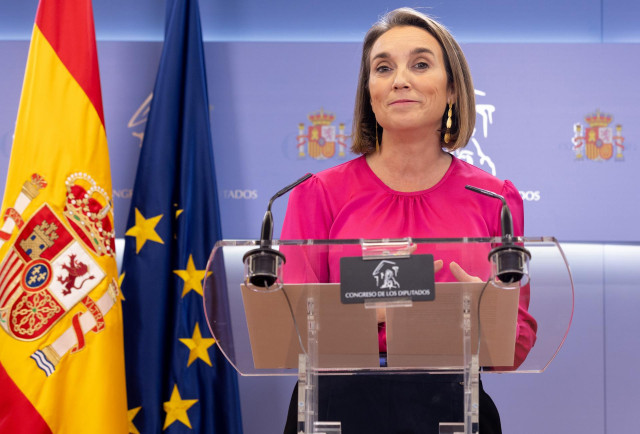 La secretaria general del Partido Popular, Cuca Gamarra, durante una rueda de prensa, en el Congreso de los Diputados, a 7 de noviembre de 2023, en Madrid (España). Gamarra ha comparecido después de que el Partido Popular emitiera un comunicado tras los l