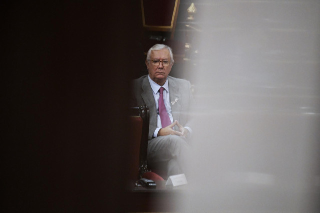El senador Javier Arenas (PP) durante un debate tras la Comisión General de las Comunidades Autónomas, en el Senado, a 19 de octubre de 2023, en Madrid (España).