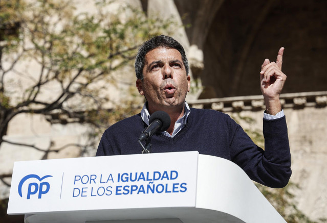 El presidente del PPCV y presidente de la Generalitat Valenciana, Carlos Mazón