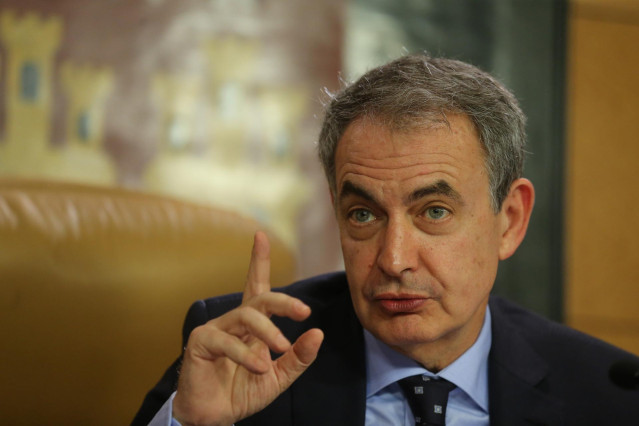 Archivo - El expresidente del Gobierno José Luis Rodríguez Zapatero en las jornadas 'Diez años del fin de ETA: regeneración y memoria democrática' en la Asamblea de Madrid, a 27 de octubre de 2021, en Madrid, (España).