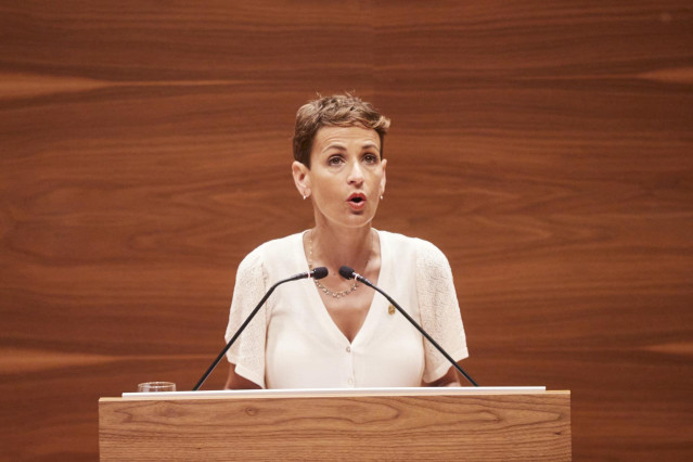 Archivo - María Chivite, secretaria general del PSN y presidenta del Gobierno de Navarra.