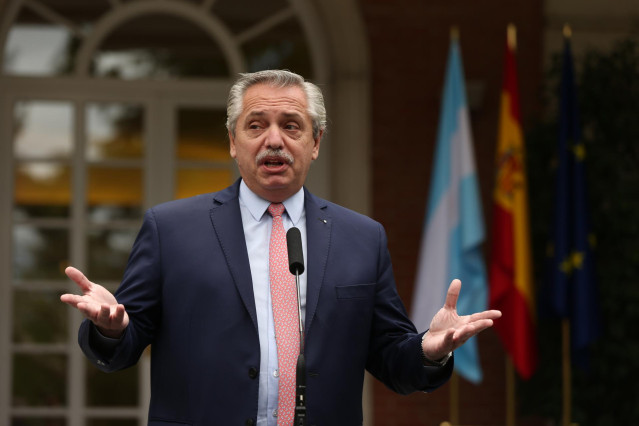 Archivo - El presidente de la República Argentina, Alberto Fernández