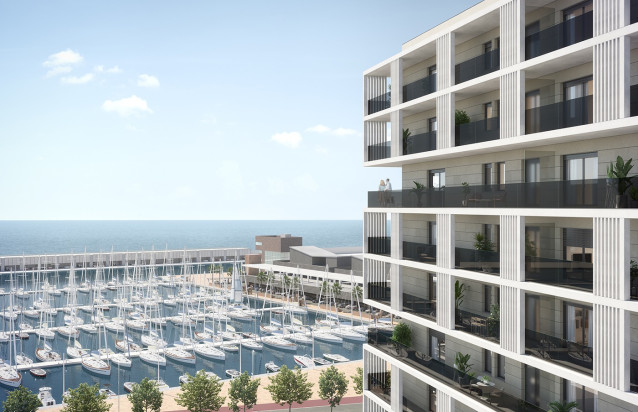 Archivo - Render de un inmueble adquirido por Patrizia en Badalona (Barcelona).