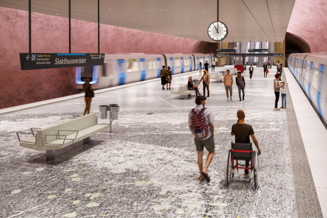 Andén de la Estación de Slakthusområdet (Estocolmo)