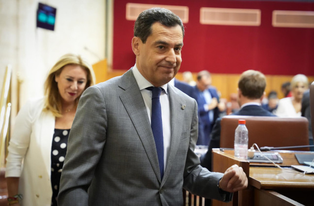 Archivo - El presidente de la Junta de Andalucía, Juanma Moreno, en una fotografía de archivo