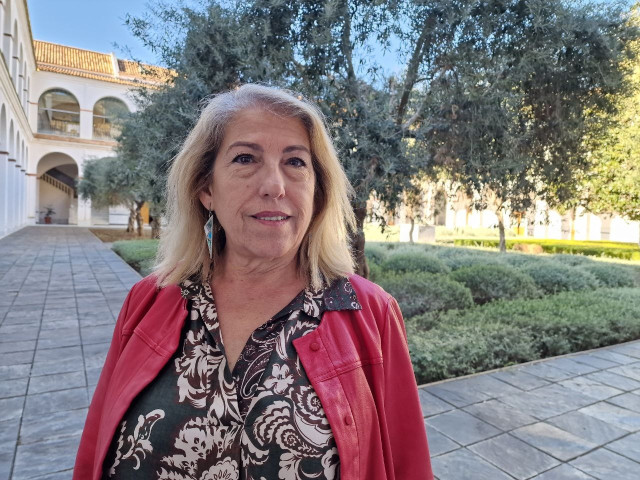 La responsable de Organización de Adelante Andalucía, Mari García.
