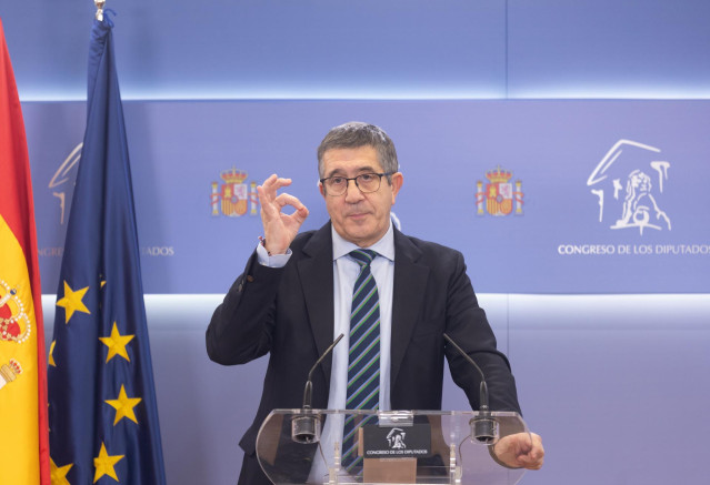 La portavoz del PSOE en el Congreso, Patxi López