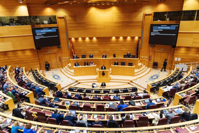 Vista general de una sesión plenaria, en el Senado, a 14 de noviembre de 2023, en Madrid (España).