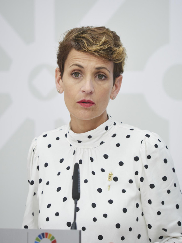 Archivo - La presidenta del Gobierno de Navarra, María Chivite, en una imagen de archivo.
