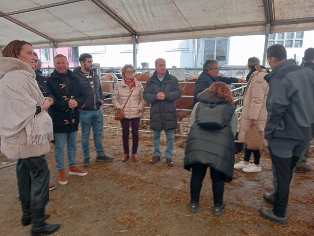 El diputado del PP Luis Venta durante su visita a El Mercaón en Cabañaquinta