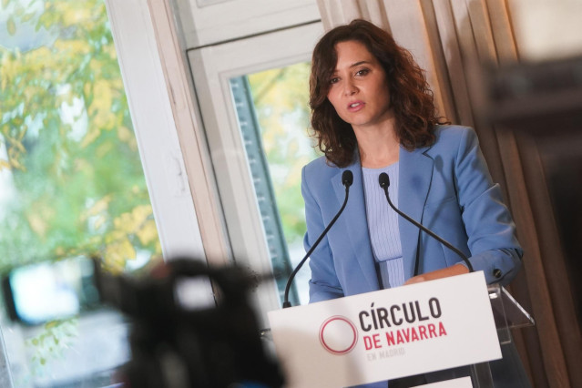 Isabel Díaz Ayuso, presidenta de la Comuidad de Madrid en el desayuno informativo organizado por el Círculo de Navarra