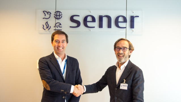 Òscar Julià, director de Innovación en Sener, y Xavier López, director general Corporativo y de Operaciones de Eurecat.